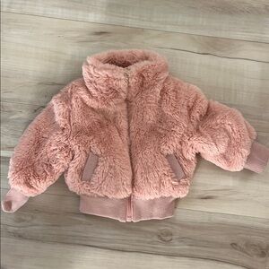 Urban Republic Pink Faux Fur Kids Puffer Jacket